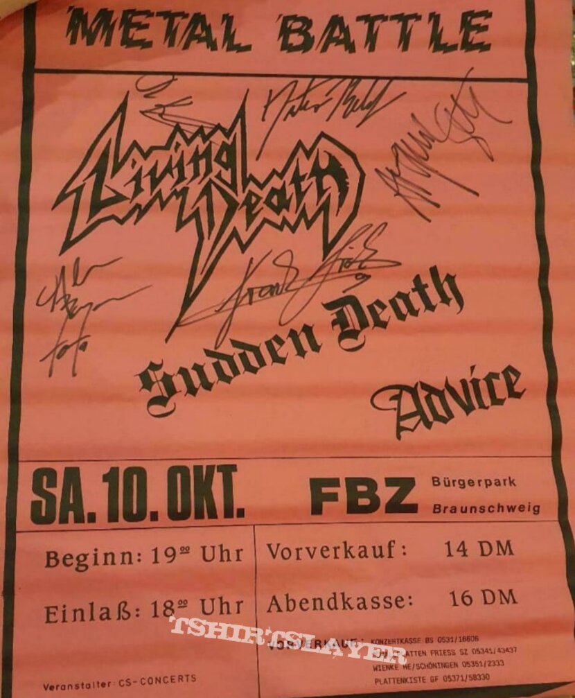 Living death - Signed Tourposter