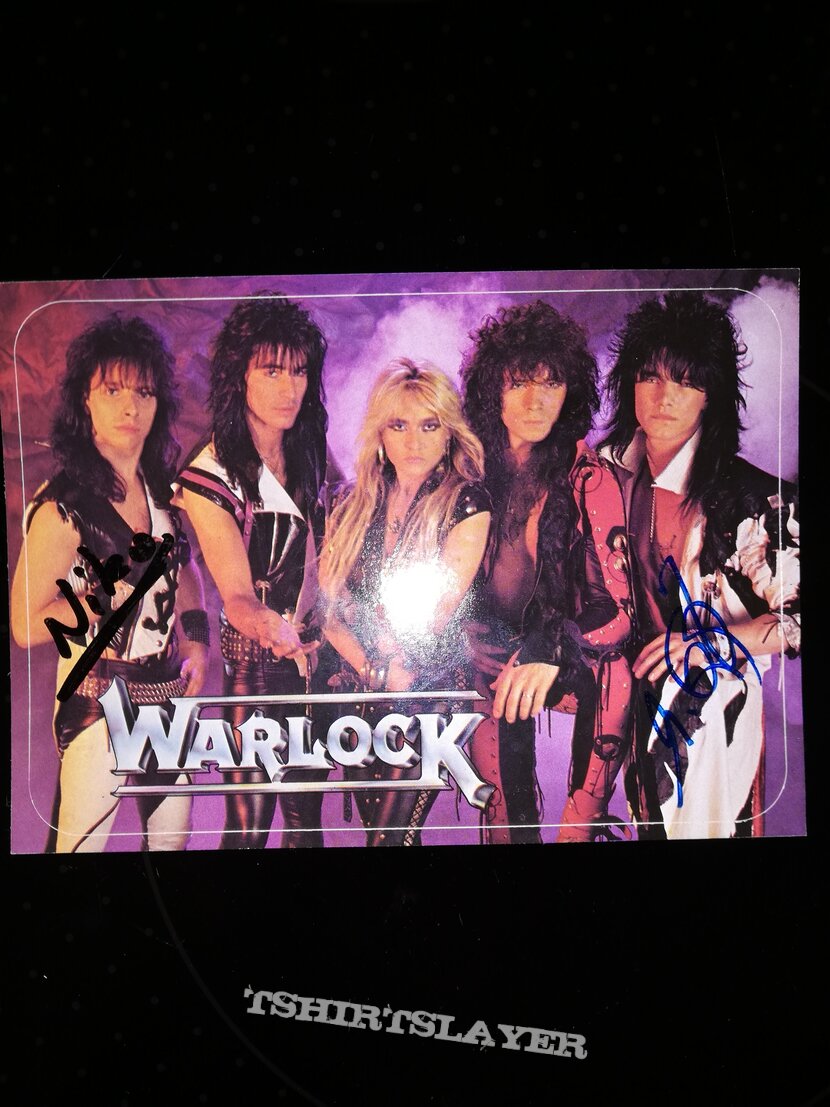 Warlock - signed promo photo 86