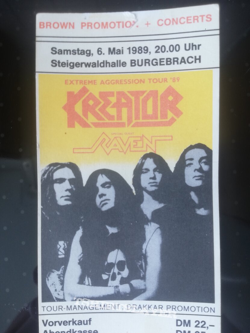 Kreator - Tourticket 89