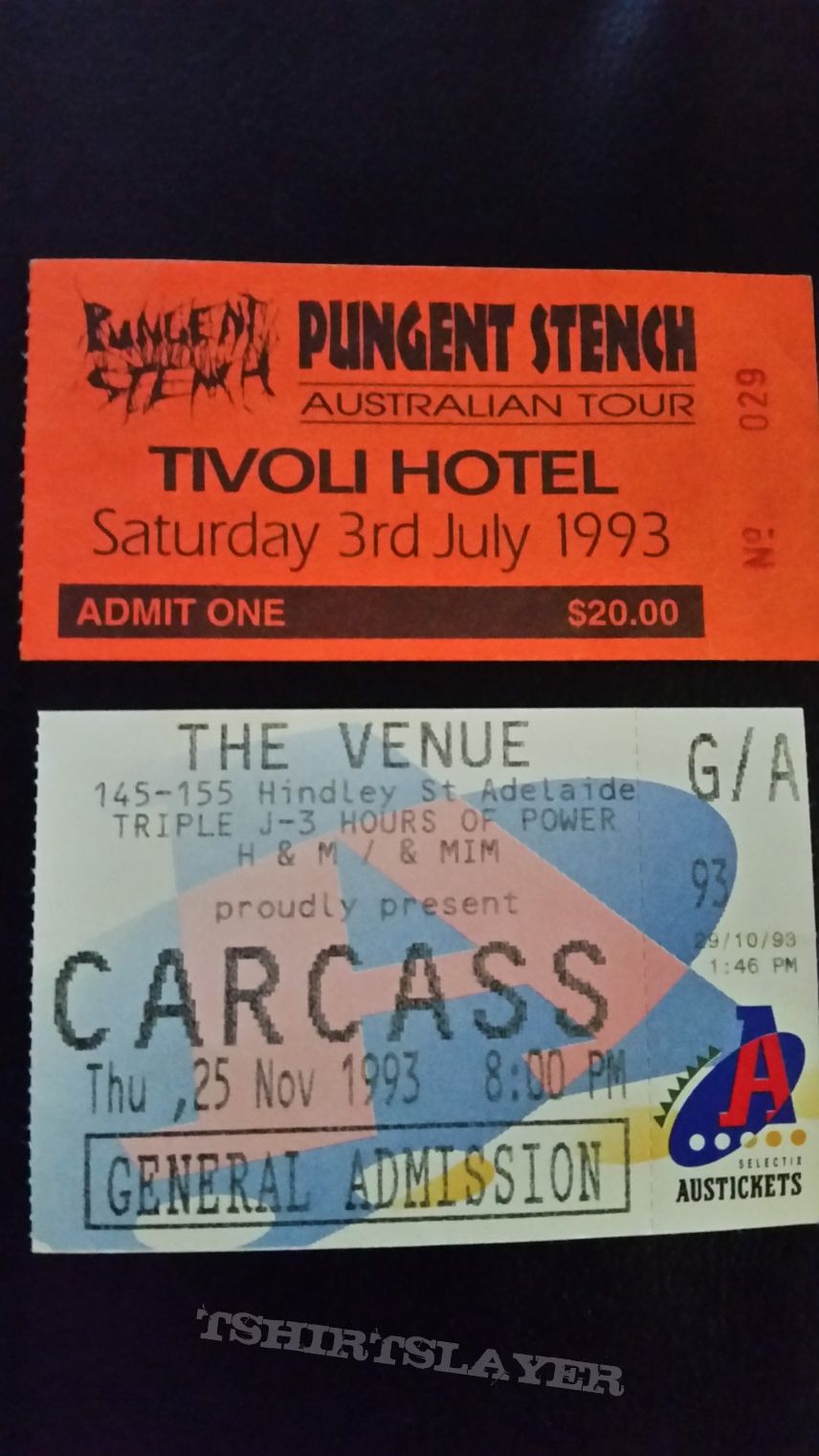 Carcass Concert tickets/flyers