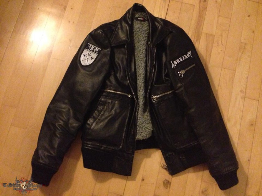 Taake Black metal winter leather jacket