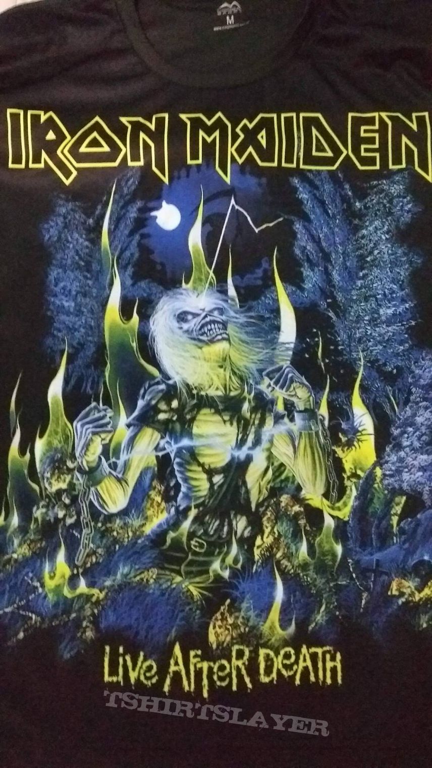 t-shirt iron maiden - live after death