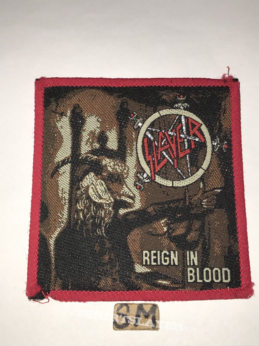 Slayer Reign In Blood patch red border 