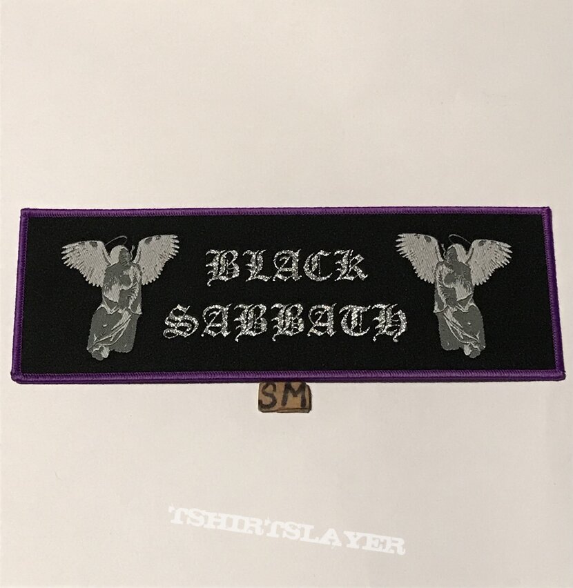 Black Sabbath Heaven And Hell strip patch purple border 
