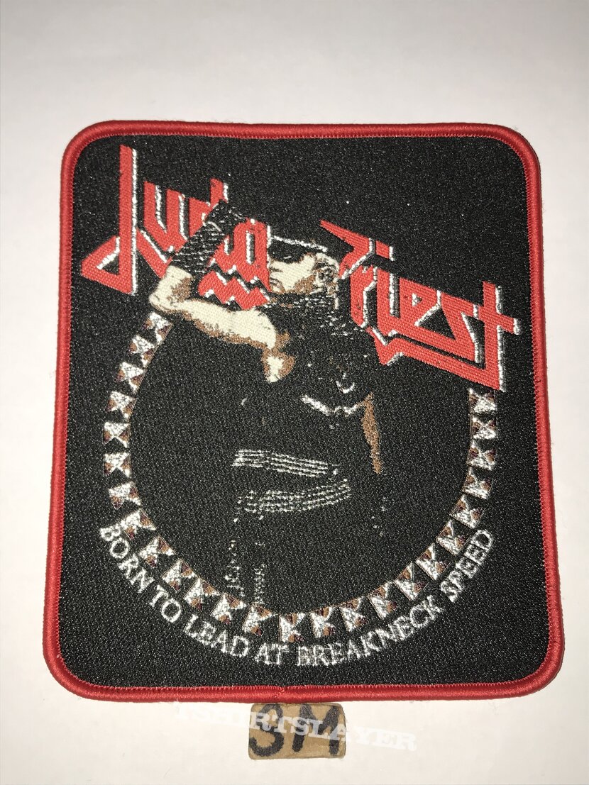 Judas Priest Born To Lead patch red border 