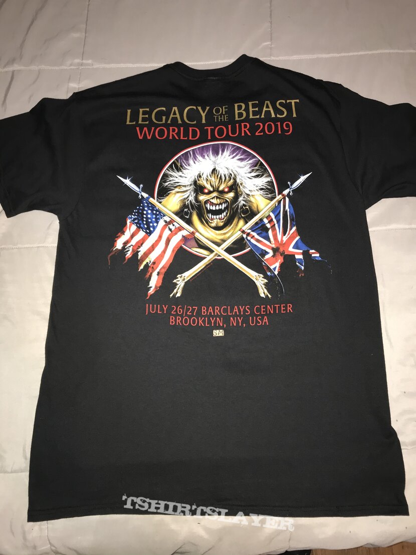 Iron Maiden 2019 Legacy Of The Beast tour shirt NYC 