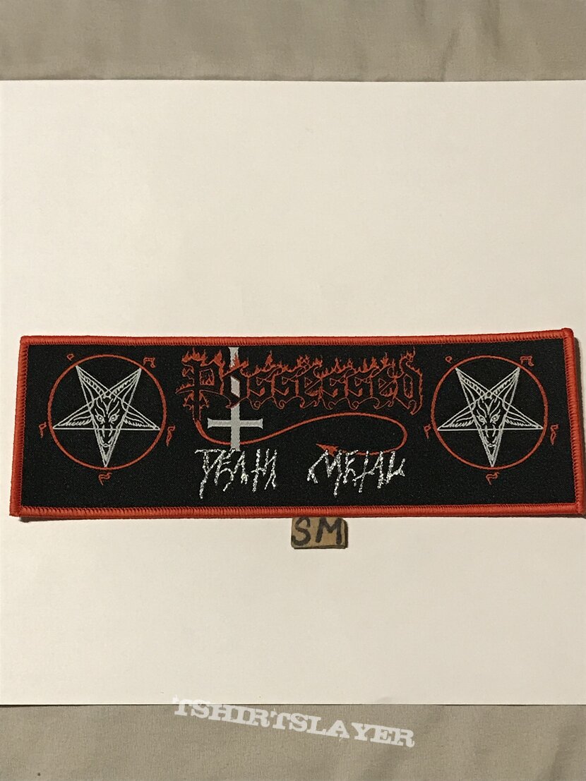 Possessed Death Metal strip patch red border 