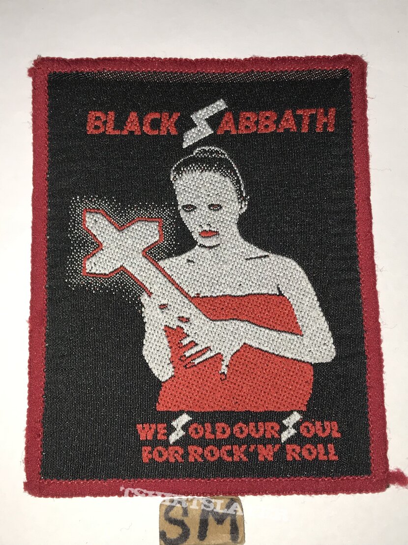 Black Sabbath We Sold Our Soul patch red border 