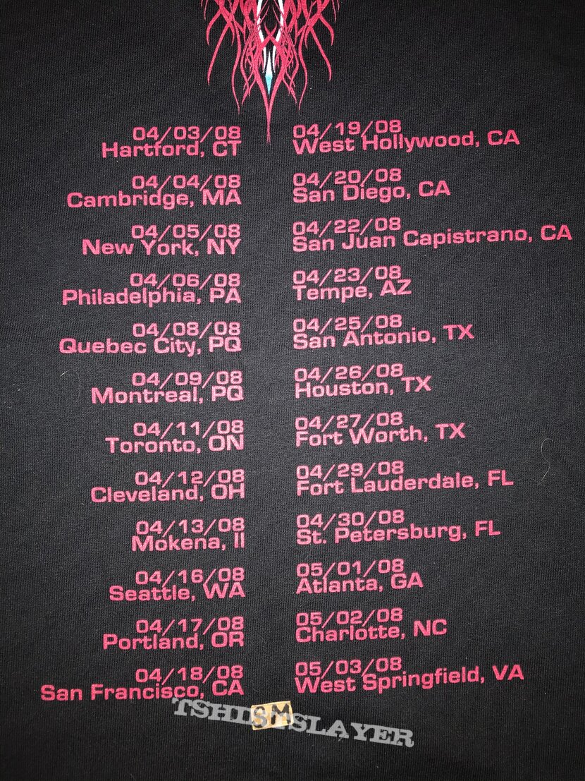 Symphony X Paradise Lost tour shirt 2007