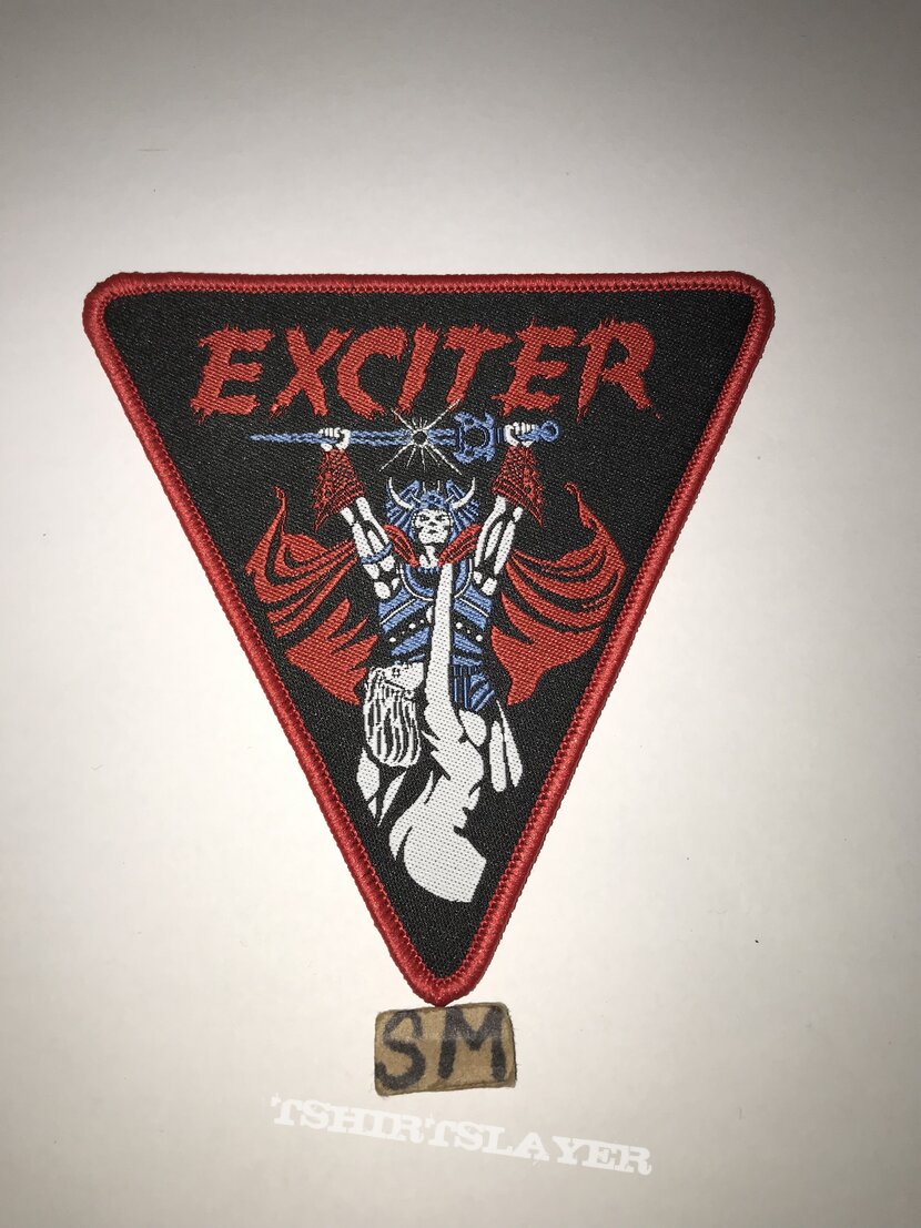 Exciter Long Live The Loud triangle patch red border 