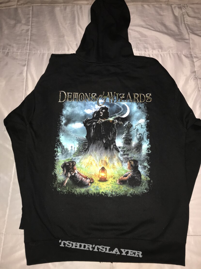Demons &amp; Wizards zip up hooded sweatshirt 