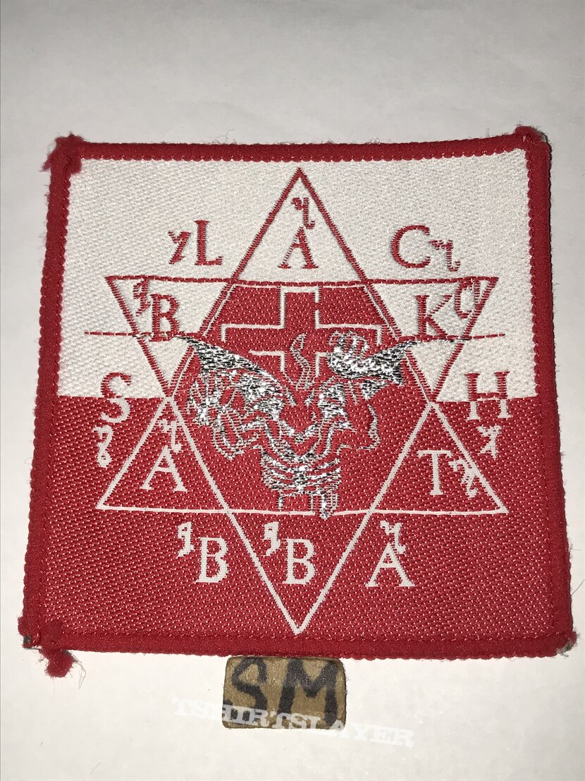 Black Sabbath Born Again era patch red border 