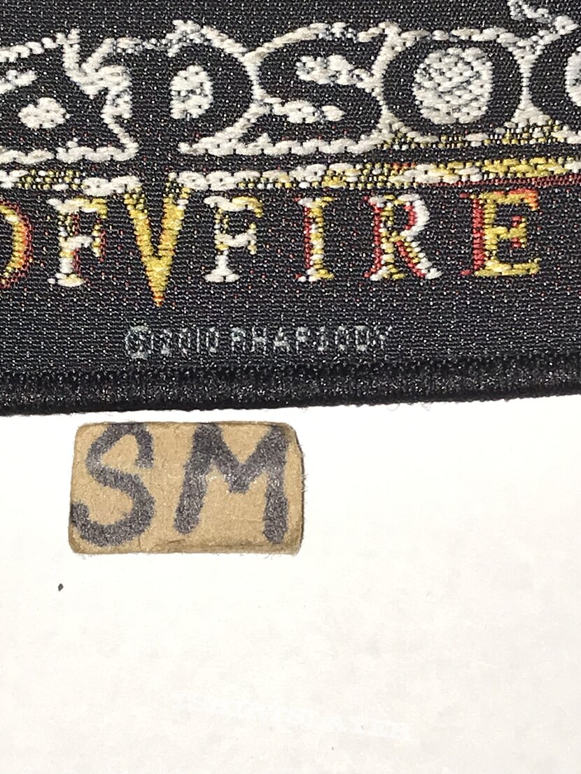 Rhapsody Of Fire woven logo strip patch 