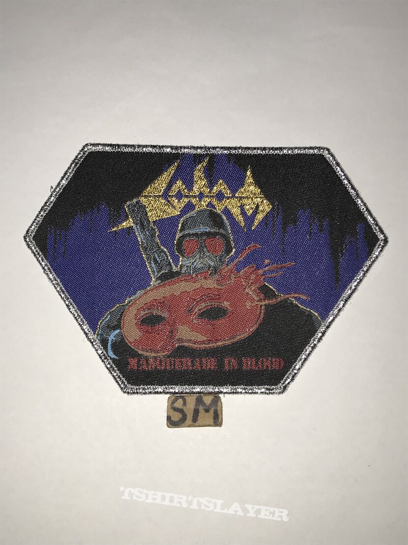 Sodom Masquerade In Blood patch silver glitter border 