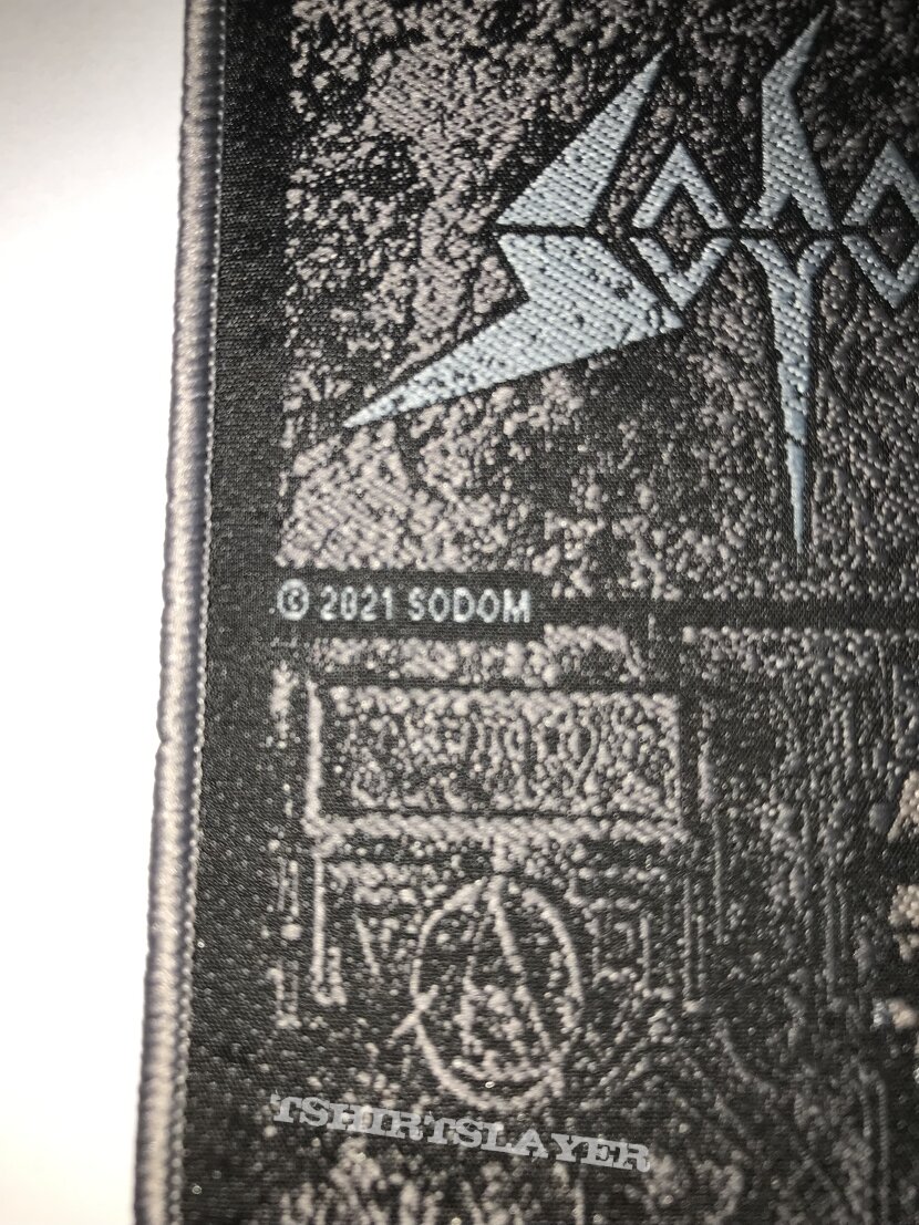 Sodom Better Off Dead patch grey border 