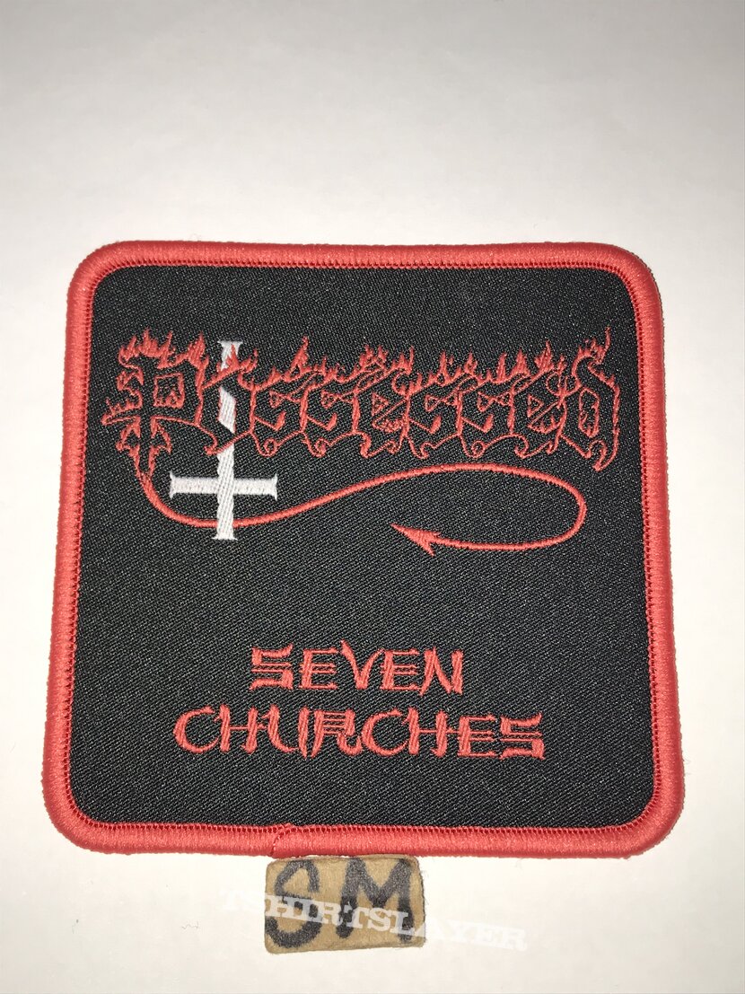 Possessed Seven Churches patch red border 