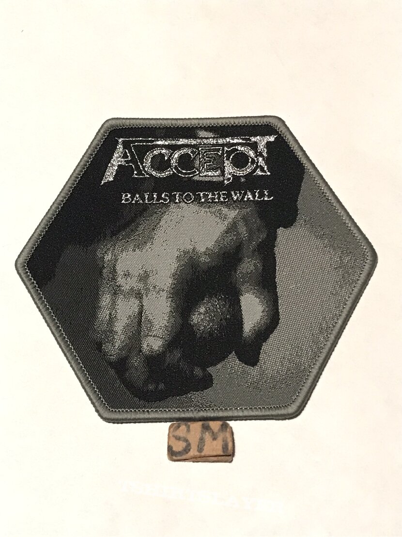 Accept Balls to the Wall patch grey border 