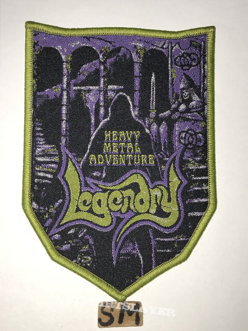 Legendry Heavy Metal Adventure shield patch yellow border 