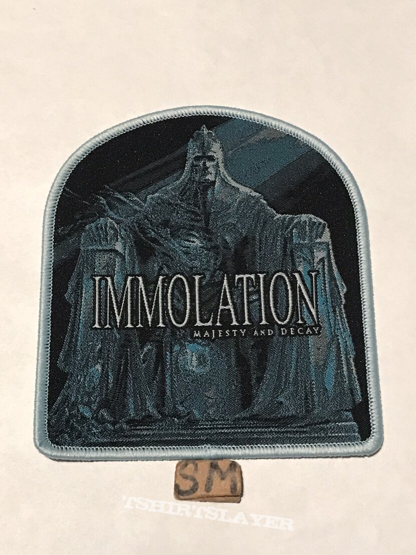 Immolation Majesty and Decay patch light blue border 