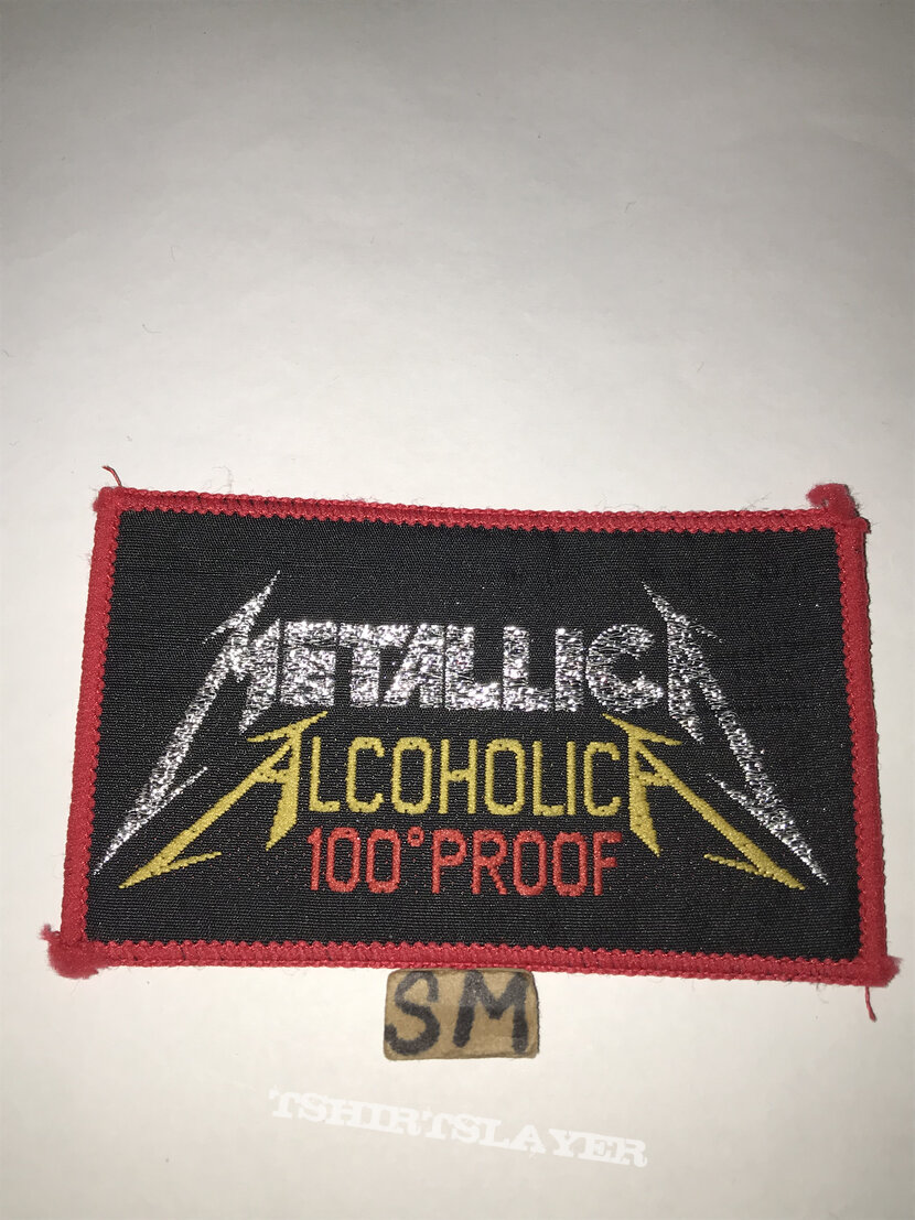 Metallica Alcoholica patch red border 