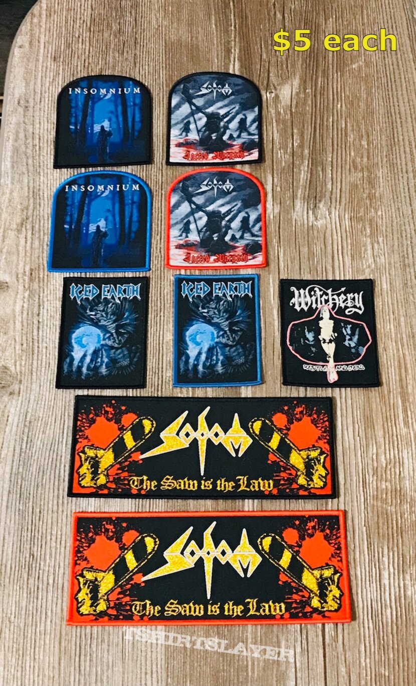 Iron Maiden, Sodom, Insomnium patches for you