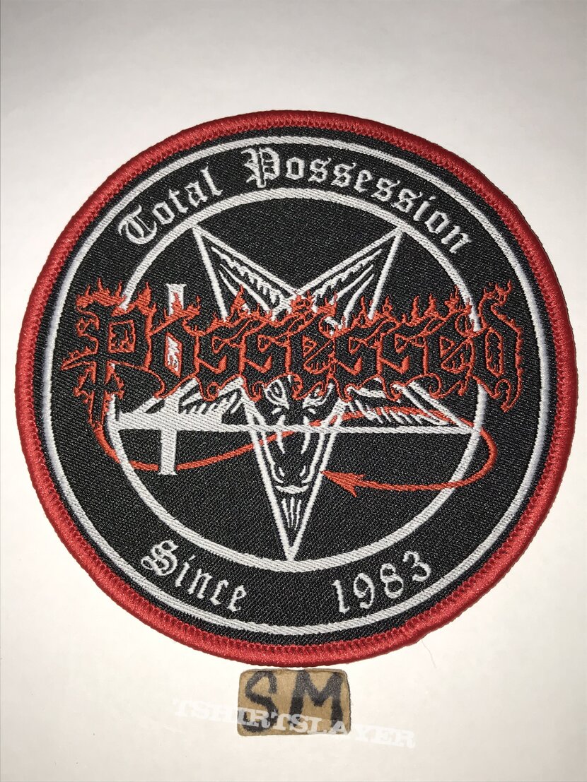 Possessed Total Possession circle patch red border 