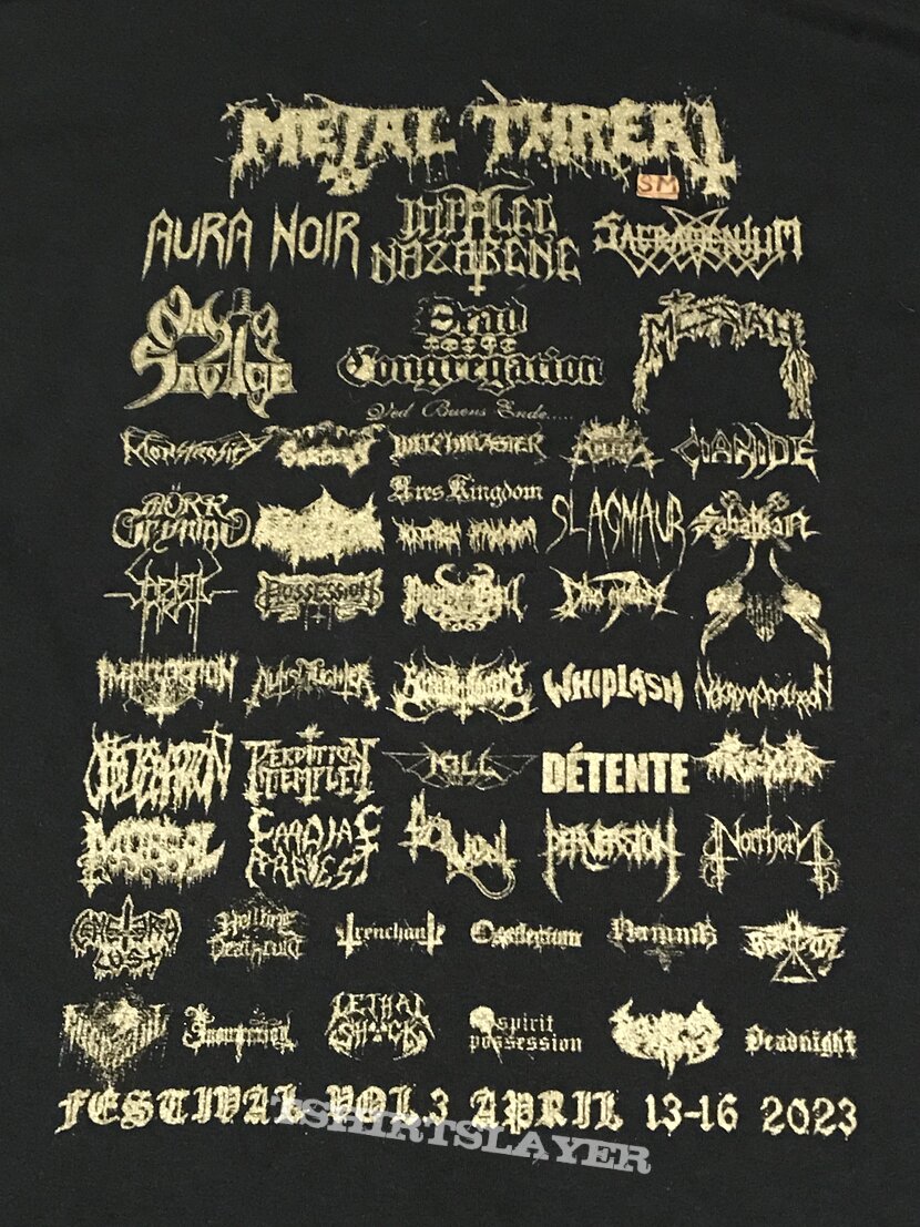 Whiplash Metal Threat Fest 3 shirt