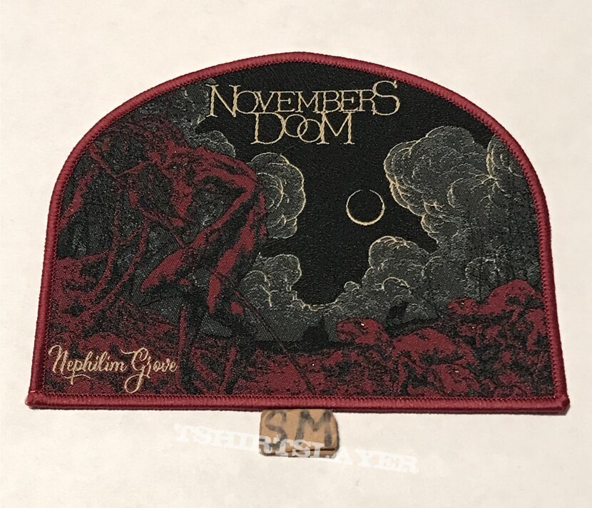 Novembers Doom Nephilim Grove patch burgundy border 