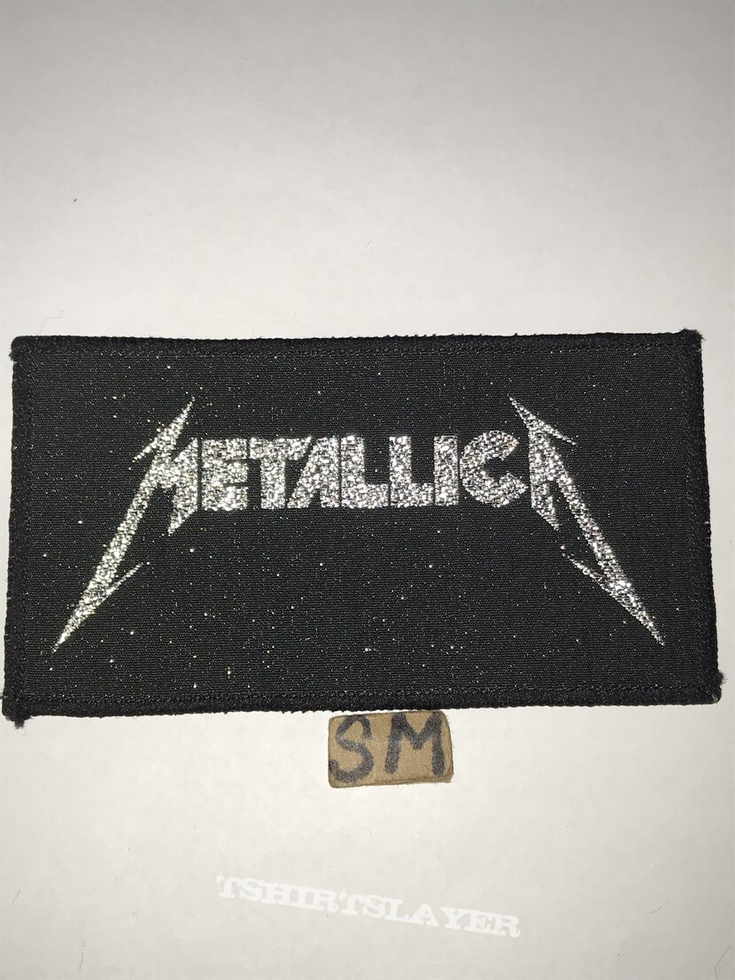 Metallica glitter logo strip patch 