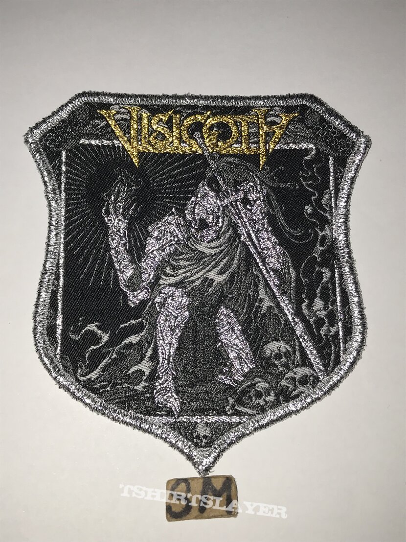 Visigoth Bells Of Awakening shield patch silver glitter border Visigoth Bells Of Awakening shield patch silver glitter border
