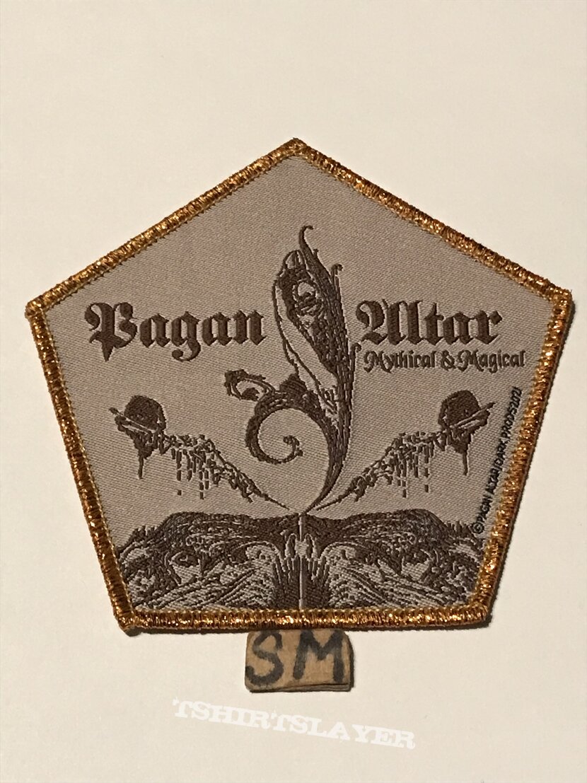 Pagan Altar Mythical & Magical patch gold glitter border Pagan Altar Mythical & Magical patch gold glitter border