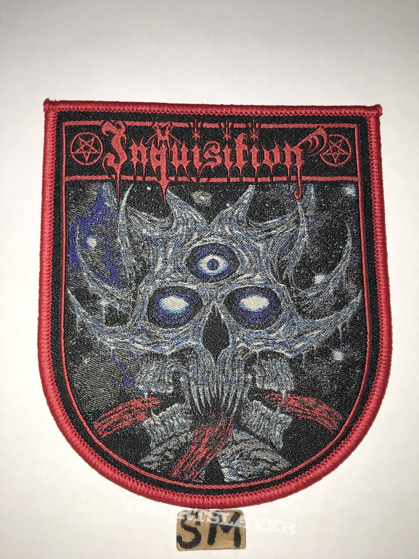 Inquisition Ominous Doctrines shield patch red border 