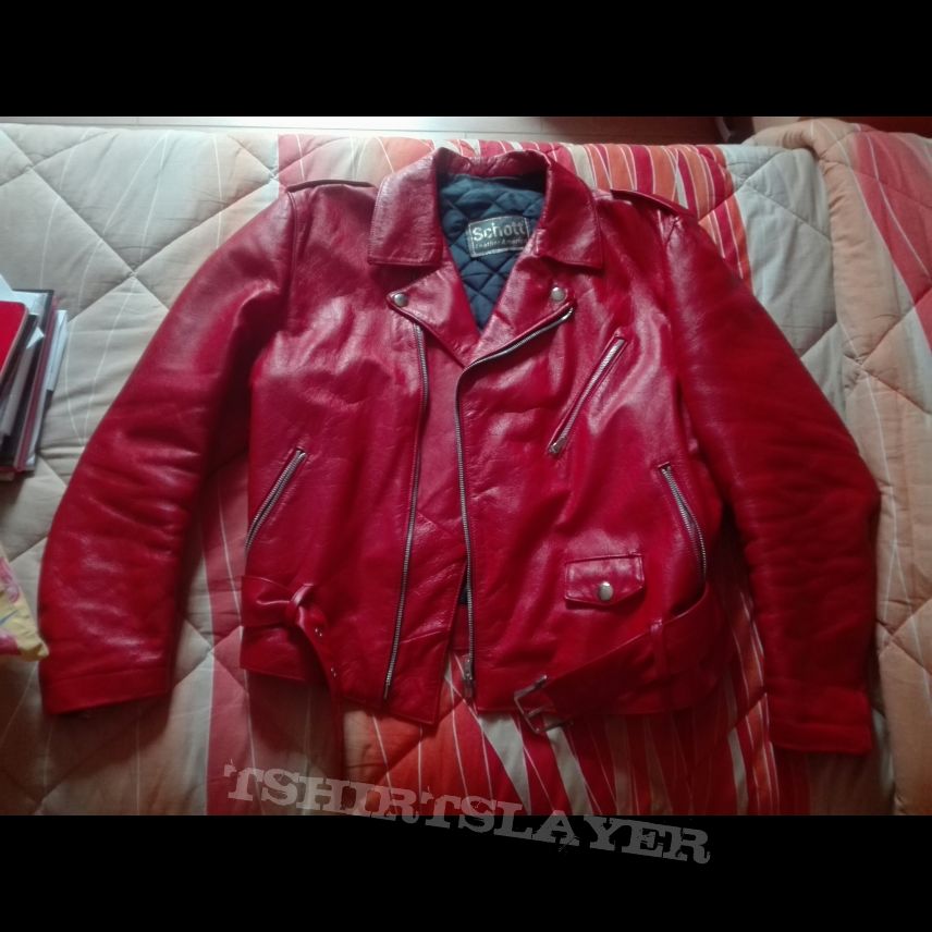 . Schott vintage red leather jacket