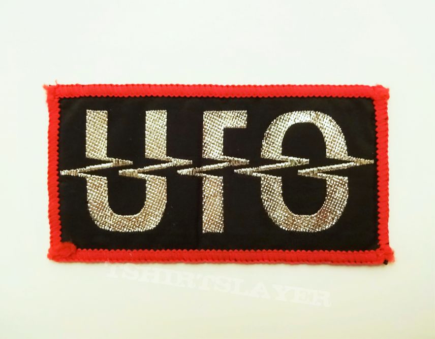 UFO vintage logo patch red border