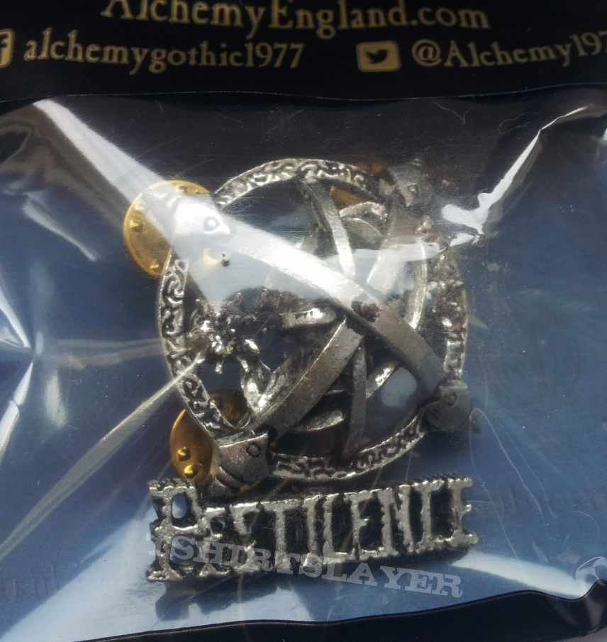 Pestilence pin badge Testemony of the Ancients Alchemy 