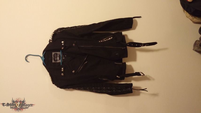 The Runaways Runaways Leather and Denim Laced up jacket