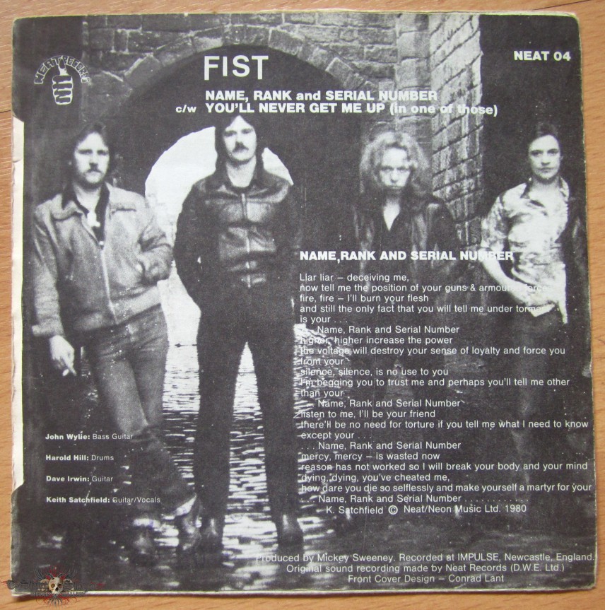 Fist - Name, Rank &amp; Serial Number EP (Neat Records '80)