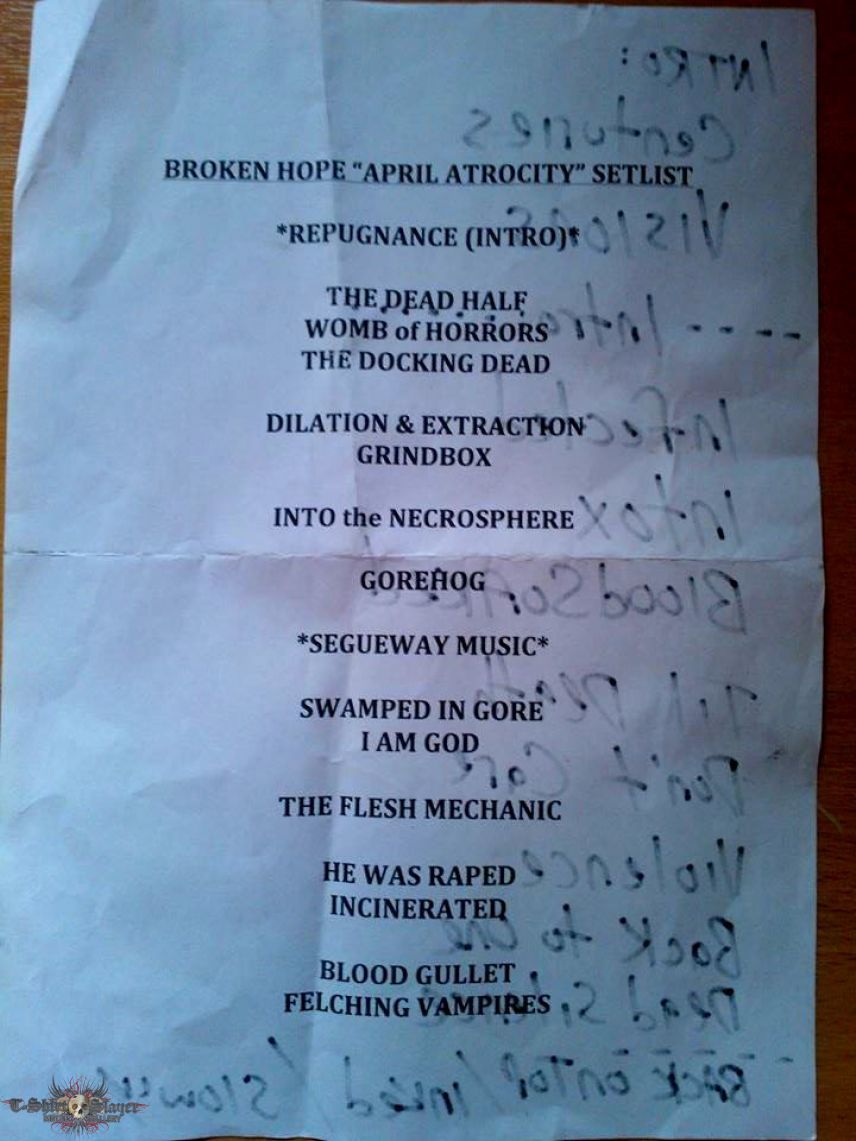 Nominon Setlists from Neurotic Deathfest 2015