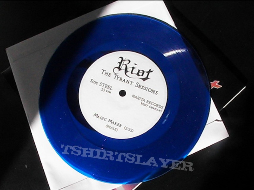 Other Collectable - Riot - The Tyrant Sessions blue vinyl (with Harry Conklin from Jag Panzer RARE)