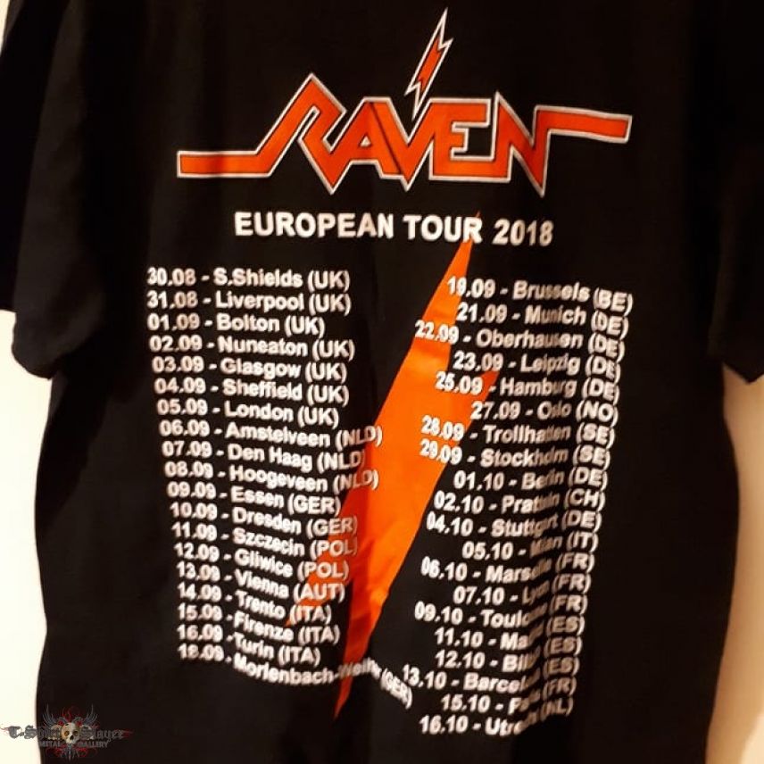 Raven 2018 European tour shirt