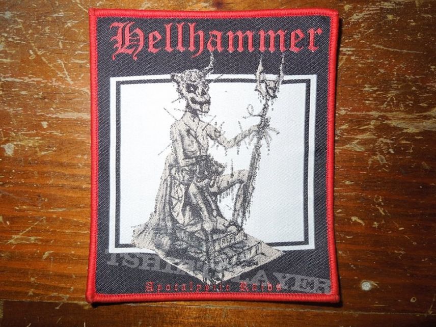 Hellhammer-Apocalyptic Raids red border woven
