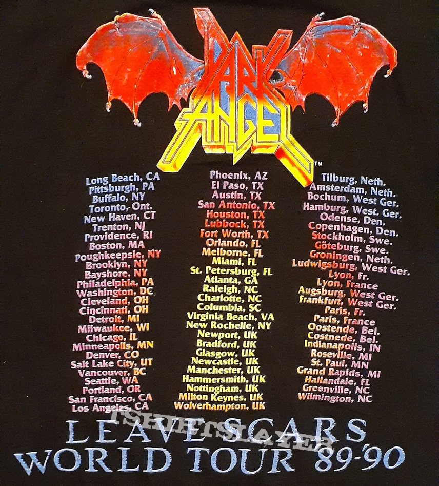 Dark Angel - Leave Scars Tour Shirt &#039;89-&#039;90