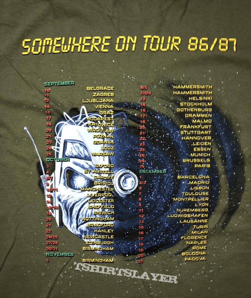 Iron Maiden  - Somewhere On Tour 2023 Reprint Shirt