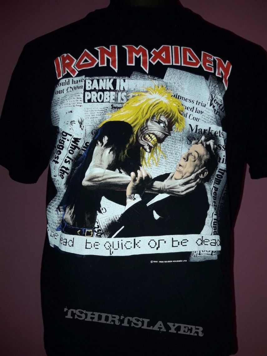 Iron Maiden be quick or be dead vintage t-shirt 1992