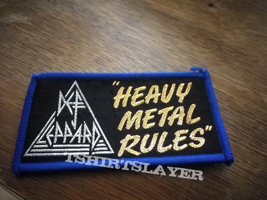 Def Leppard heavy metal rules  patch