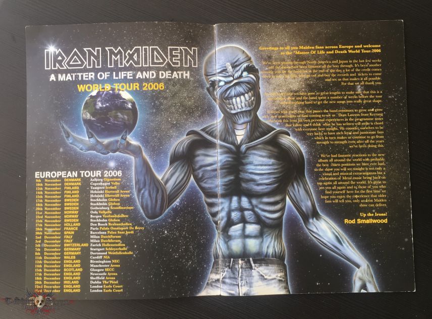 IRON MAIDEN A Matter of Life and Death 2006 World Tour Book 