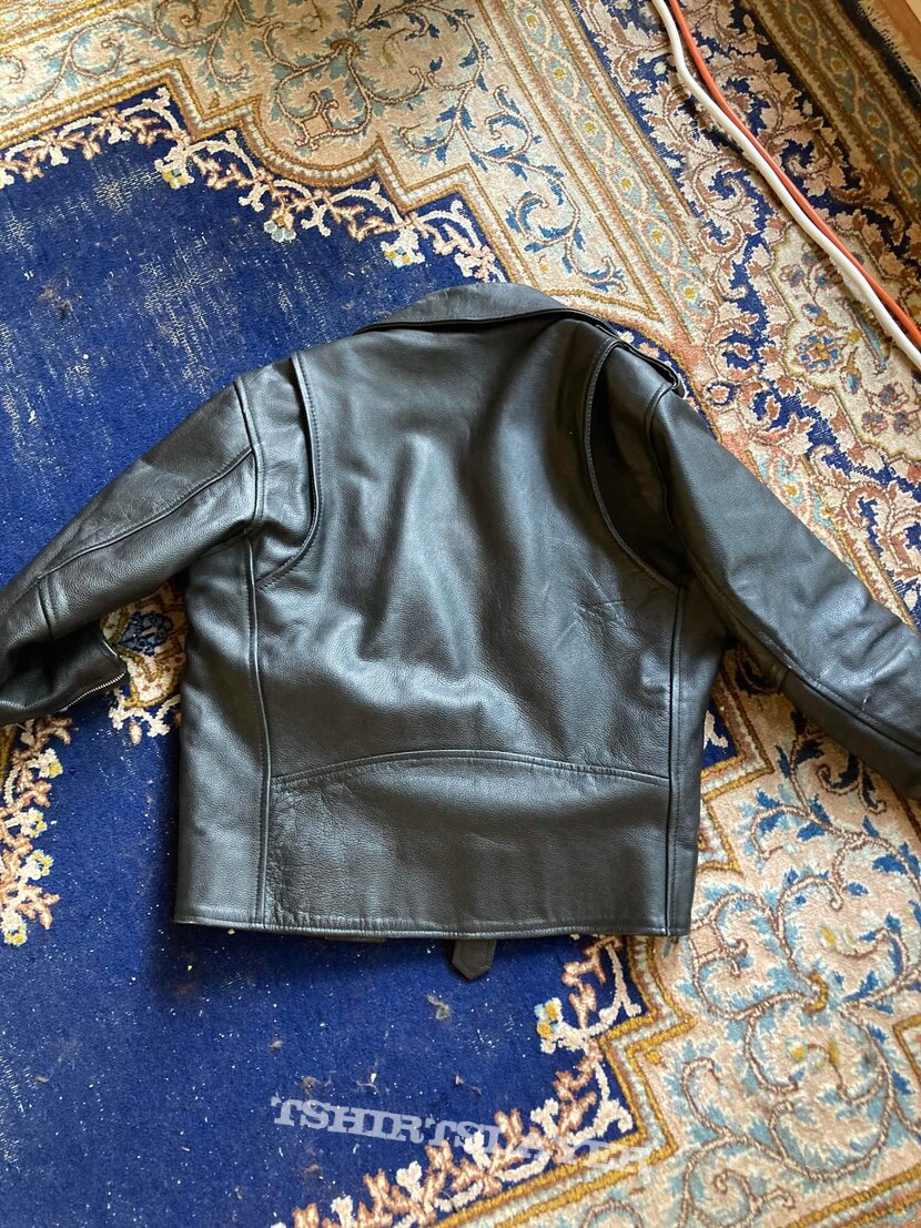 Men&#039;s red lining leather jacket up for grabs