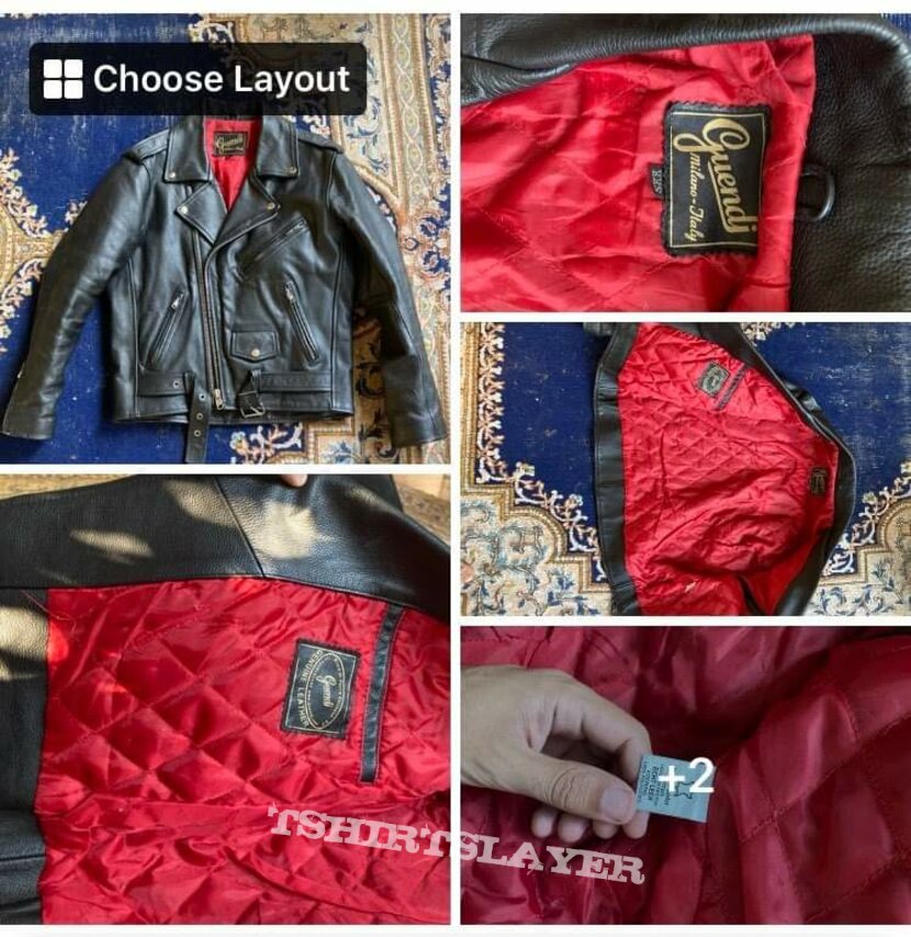 Men&#039;s red lining leather jacket up for grabs