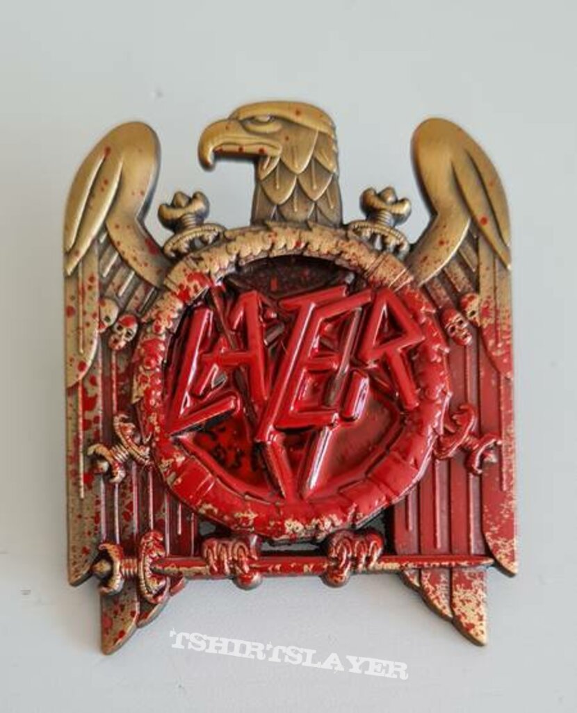 Slayer - Later II eagle pin (gold, blood splatter)