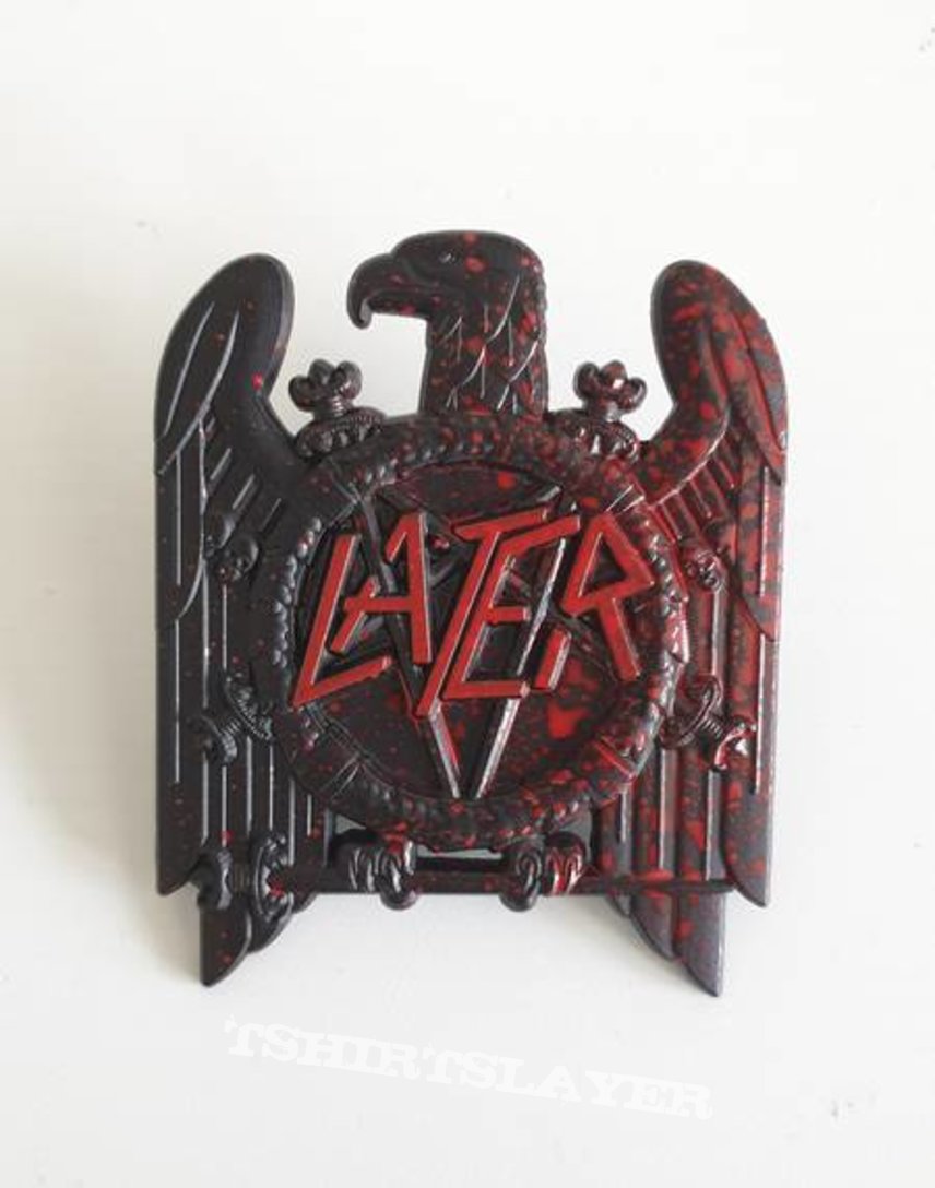 Slayer - Later eagle pin (black blood splattered)